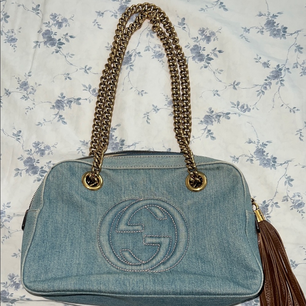 Gucci Denim Soho Shoulder Bag